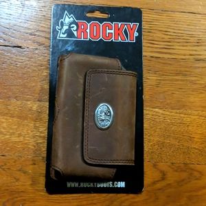 Rocky boots leather belt clip on pouch